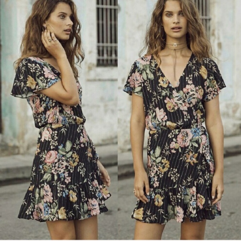 Auguste The Label Floral Wrap Dress